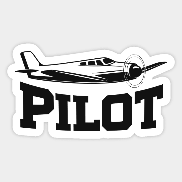 Pilot Aircraft Gift Sticker by Foxxy Merch